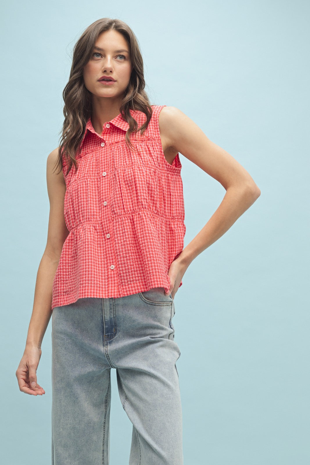 Gingham Button Up Shirt