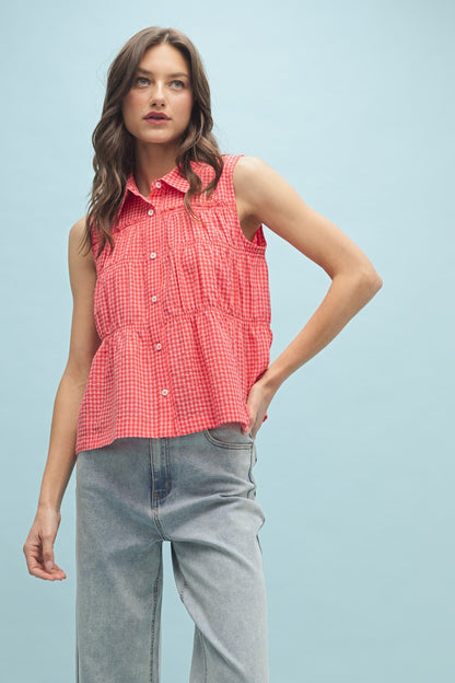 Gingham Button Up Shirt