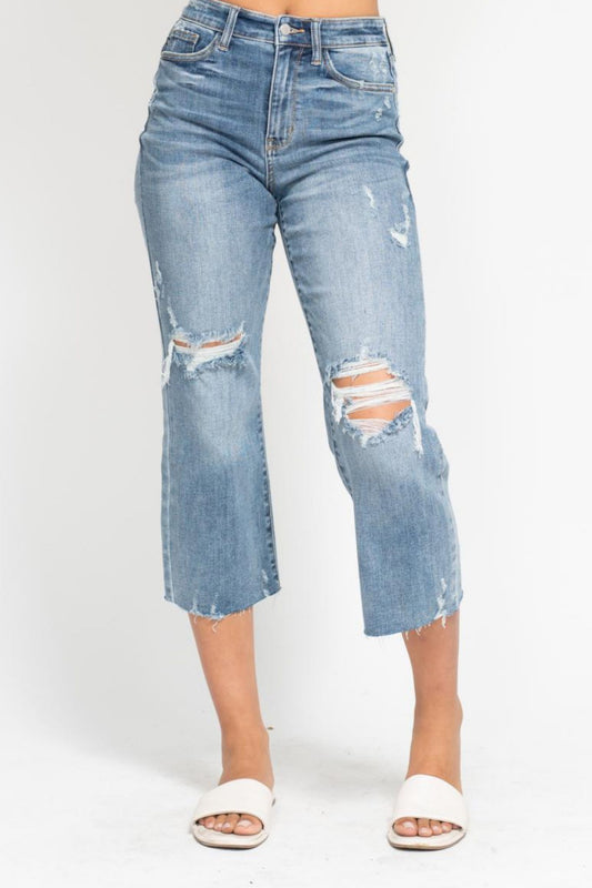 Judy Blue Wide Leg Crops