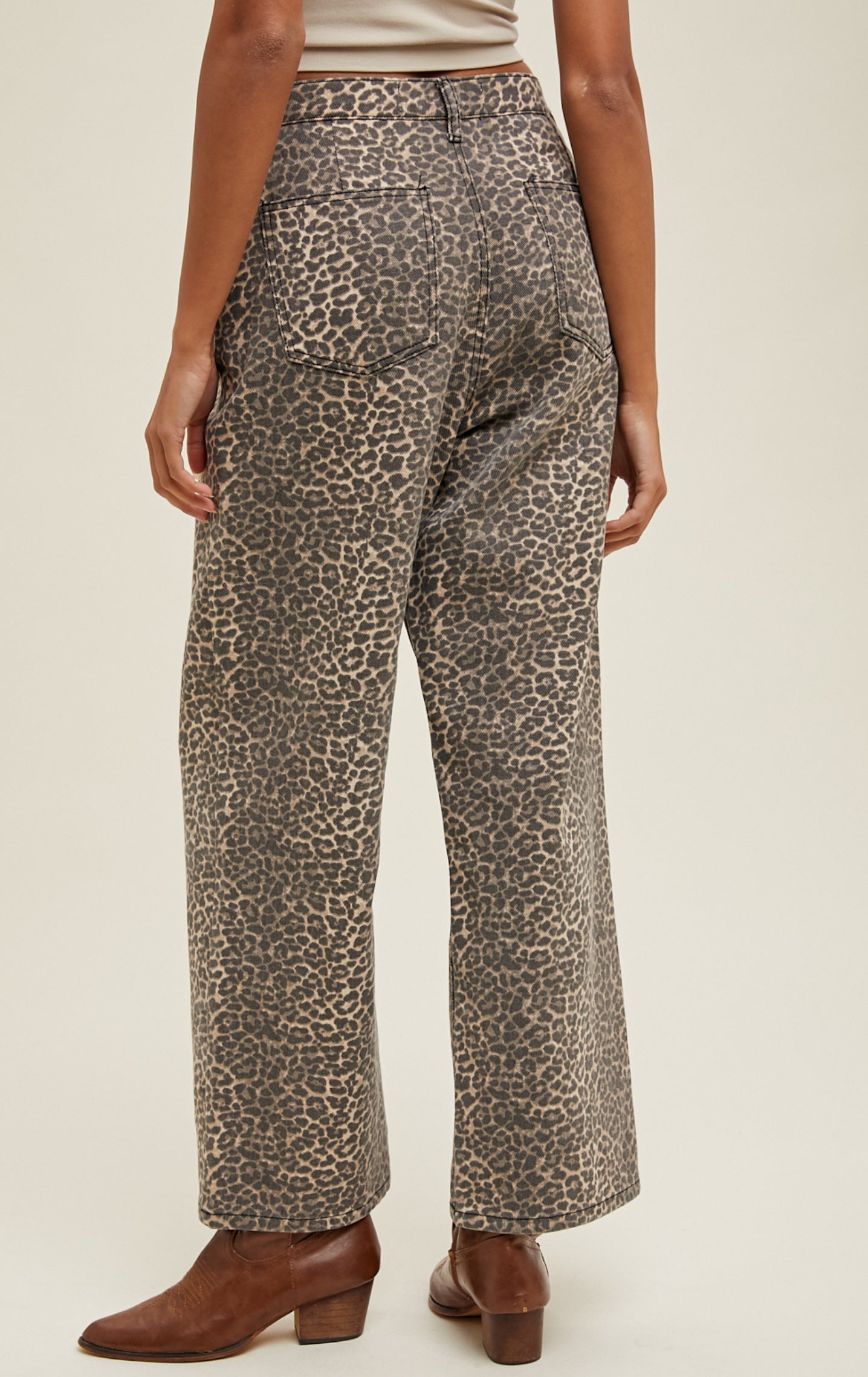 Leopard Straight Leg Pants