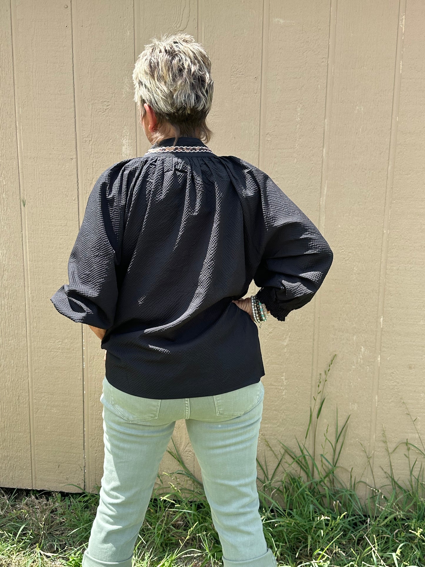 Lined leopard Umgee Top