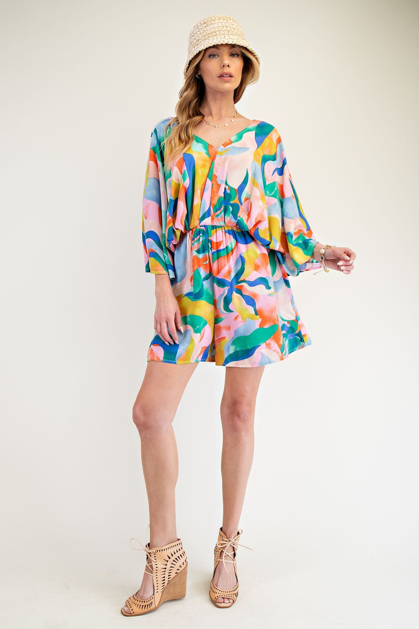 Easel Printed Challis Romper