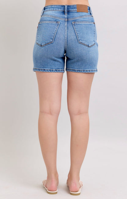 Judy Blue Double Button Dad Shorts