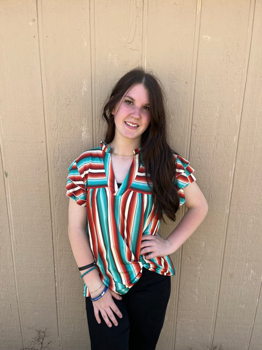 Sumshine & Rodeo Serape Top