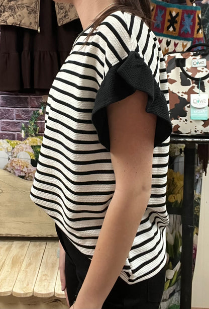 Ruffle Short Sleeve Top