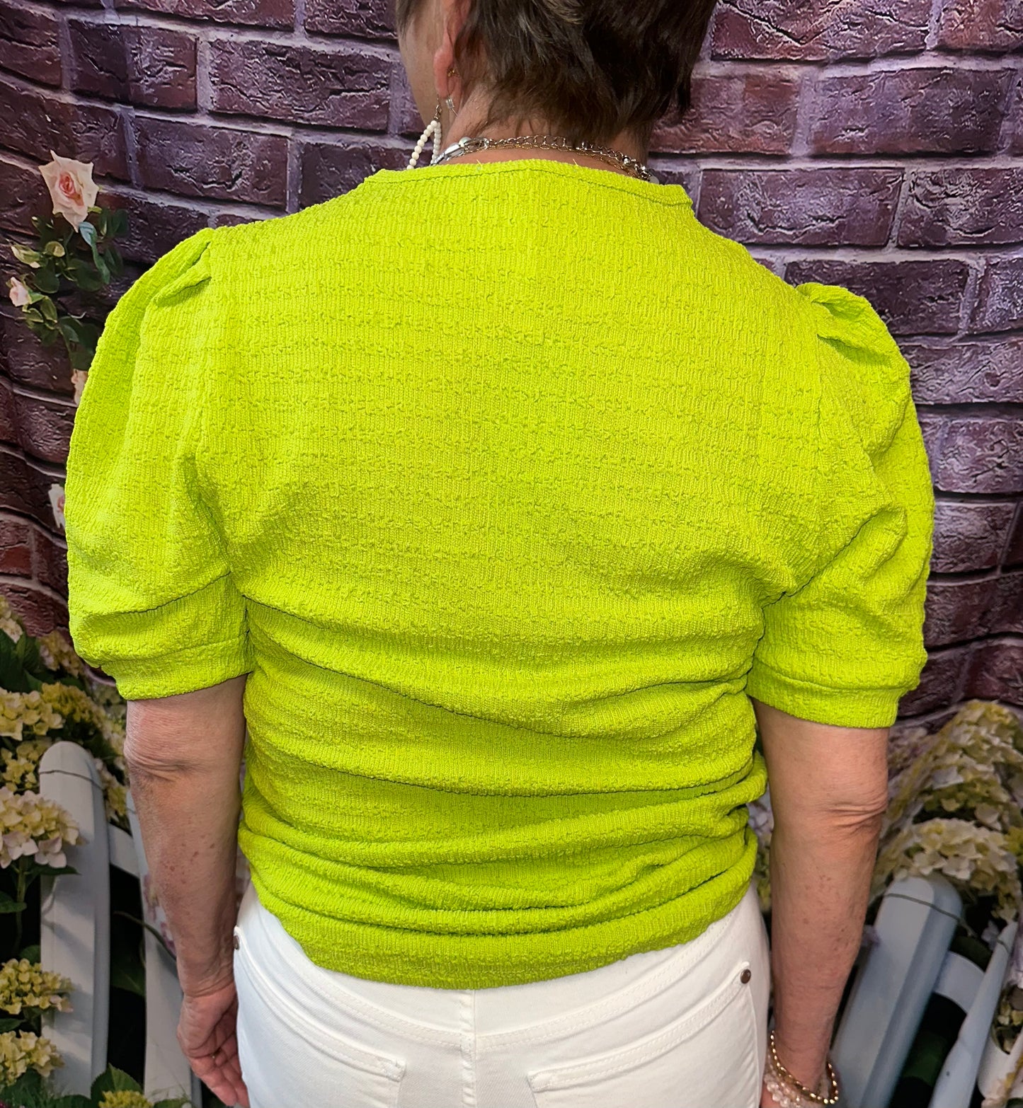 Textured Puff Sleeve Top