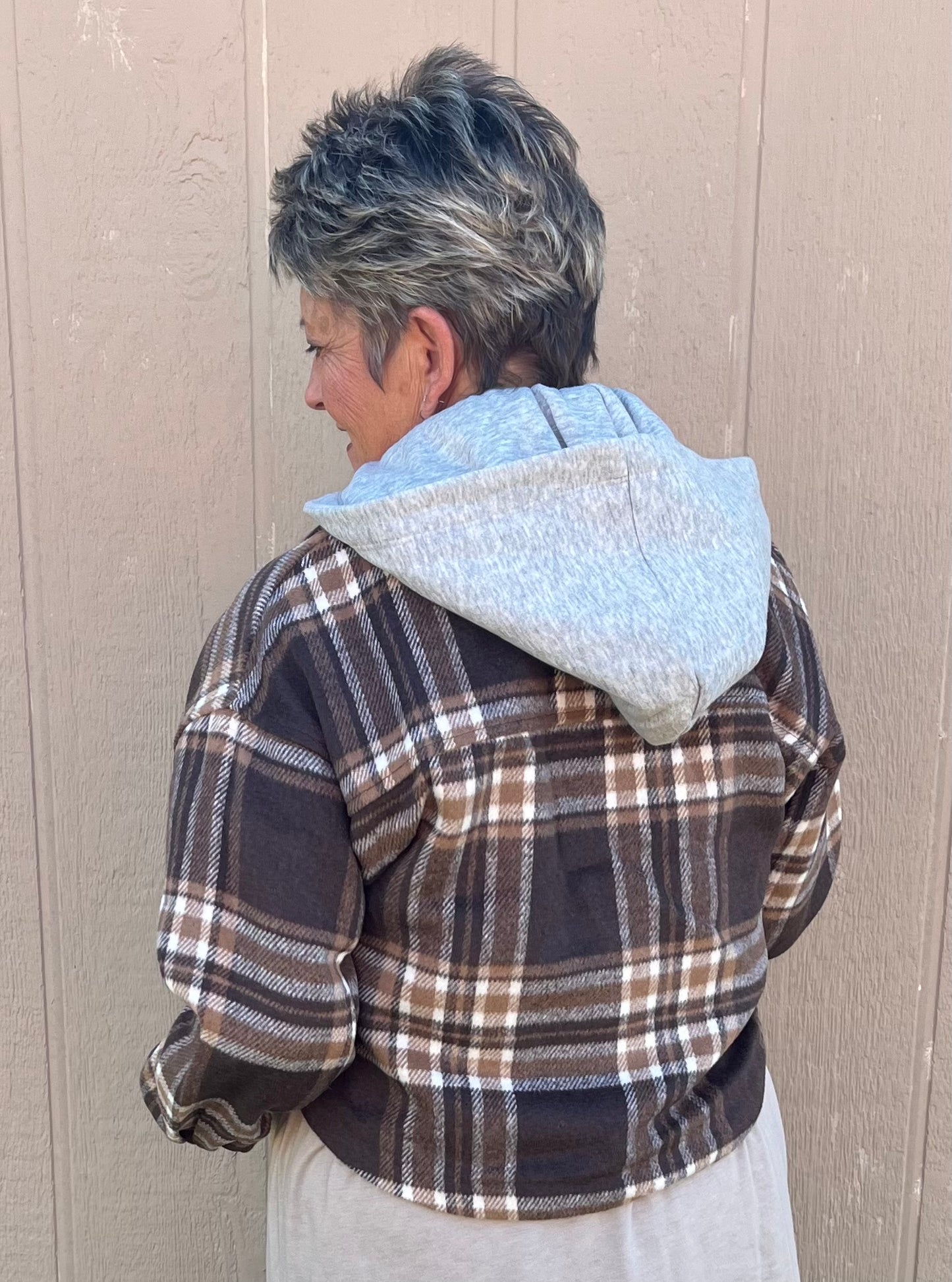 Plaid Jacket with hood