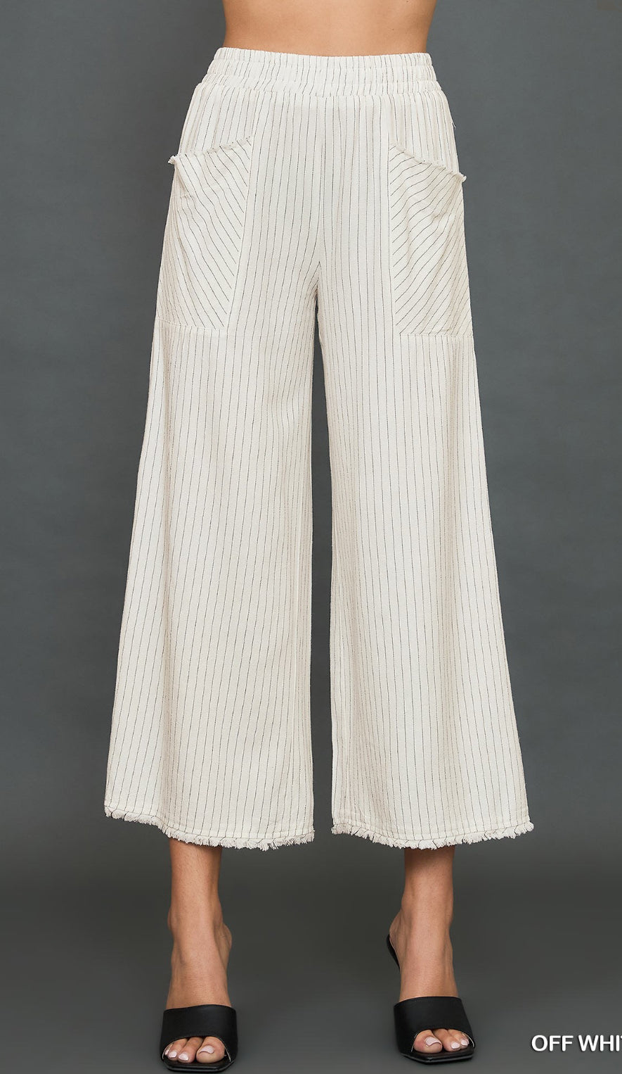 Umgee Linen Striped Pants