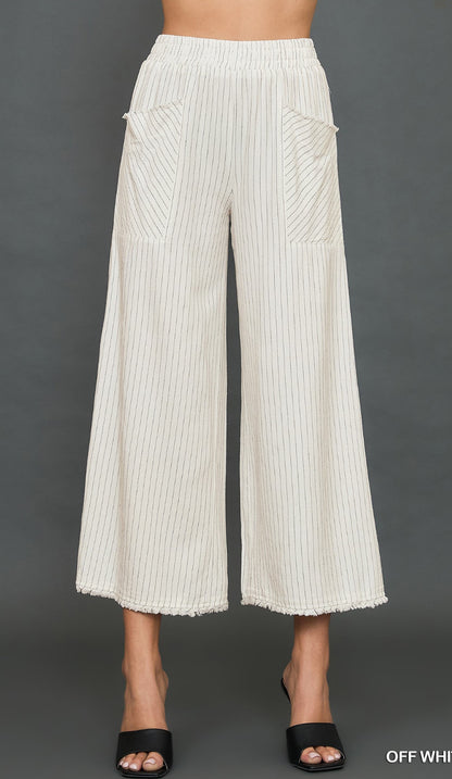 Umgee Linen Striped Pants