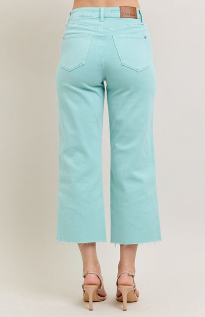 Judy Blue Sky Wide Leg Crops