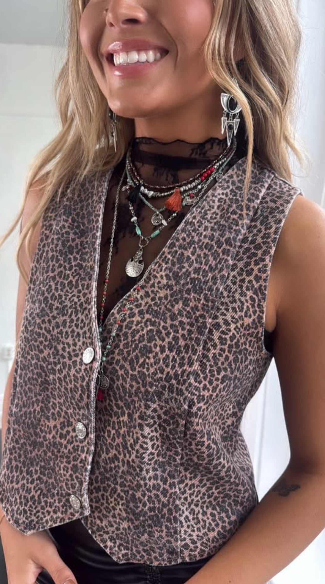 Leopard Vest