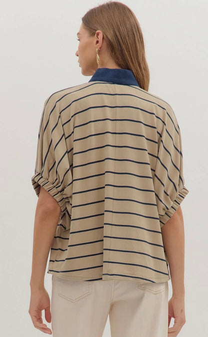 Entro Striped Dolman Top