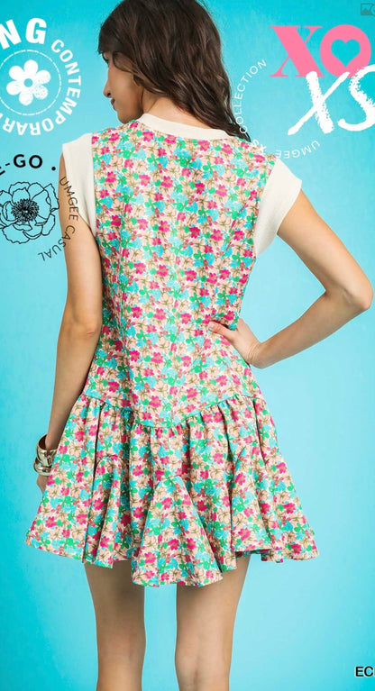 Umgee Floral Mini Dress