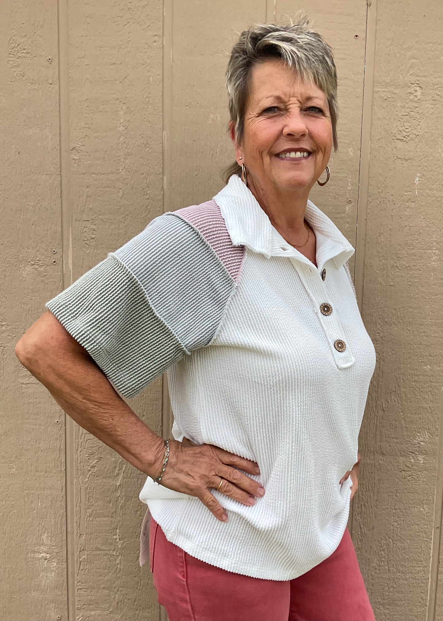Urban Ribbed Color Block Top