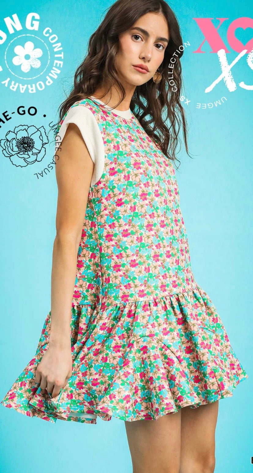 Umgee Floral Mini Dress
