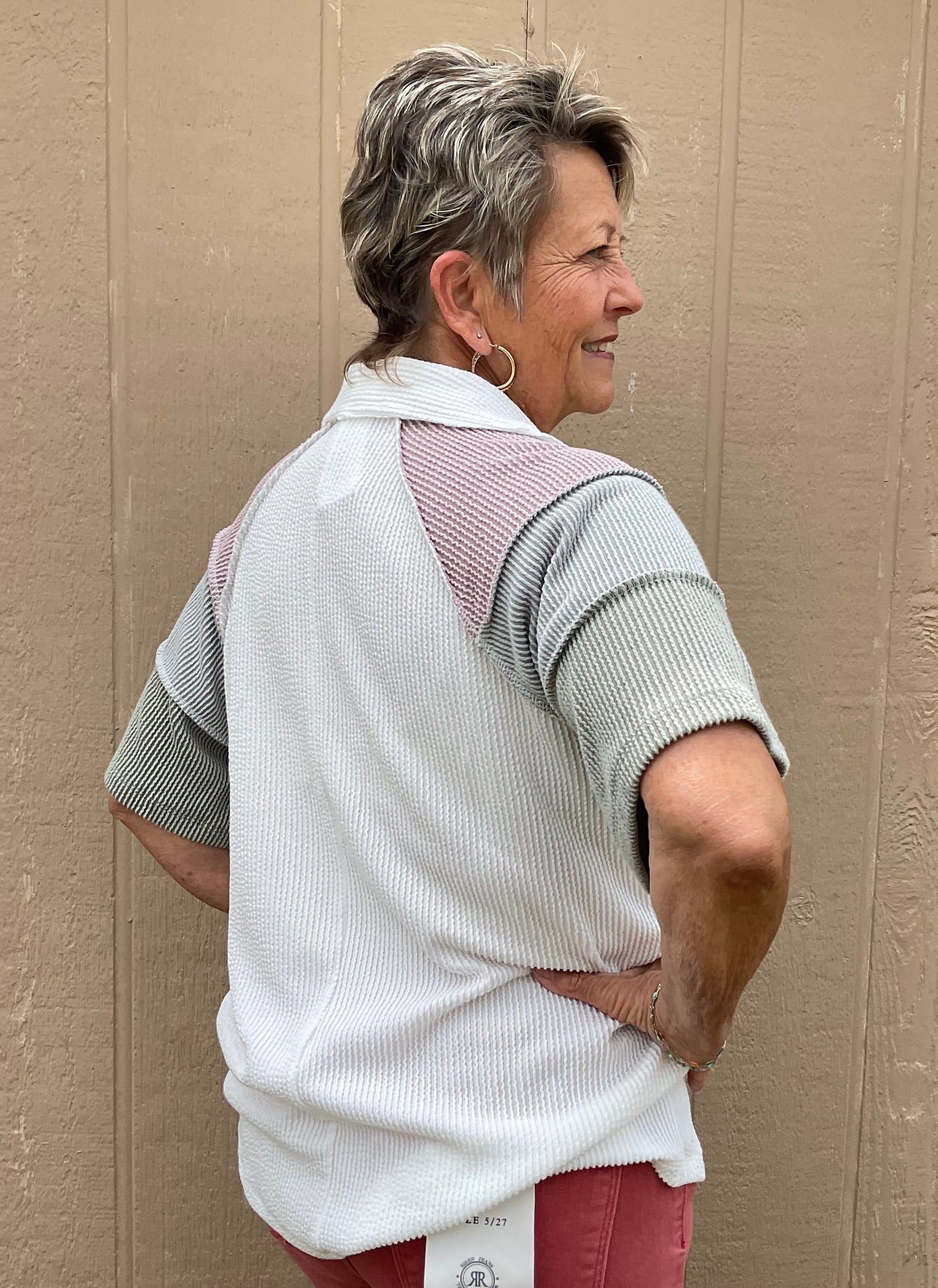 Urban Ribbed Color Block Top