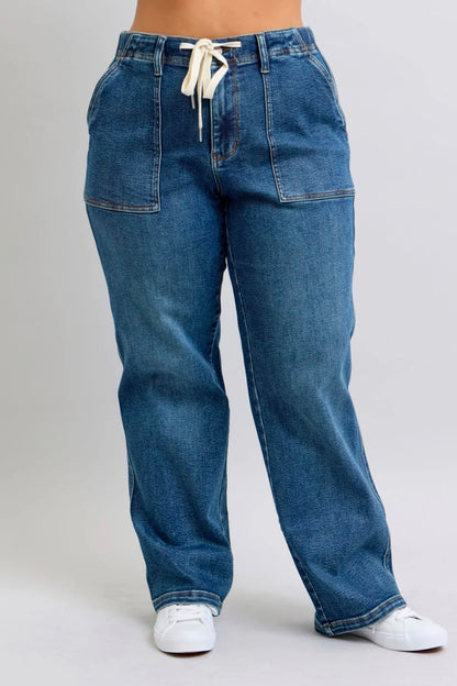 **Judy Blue Drawstring Wide Leg - Plus size