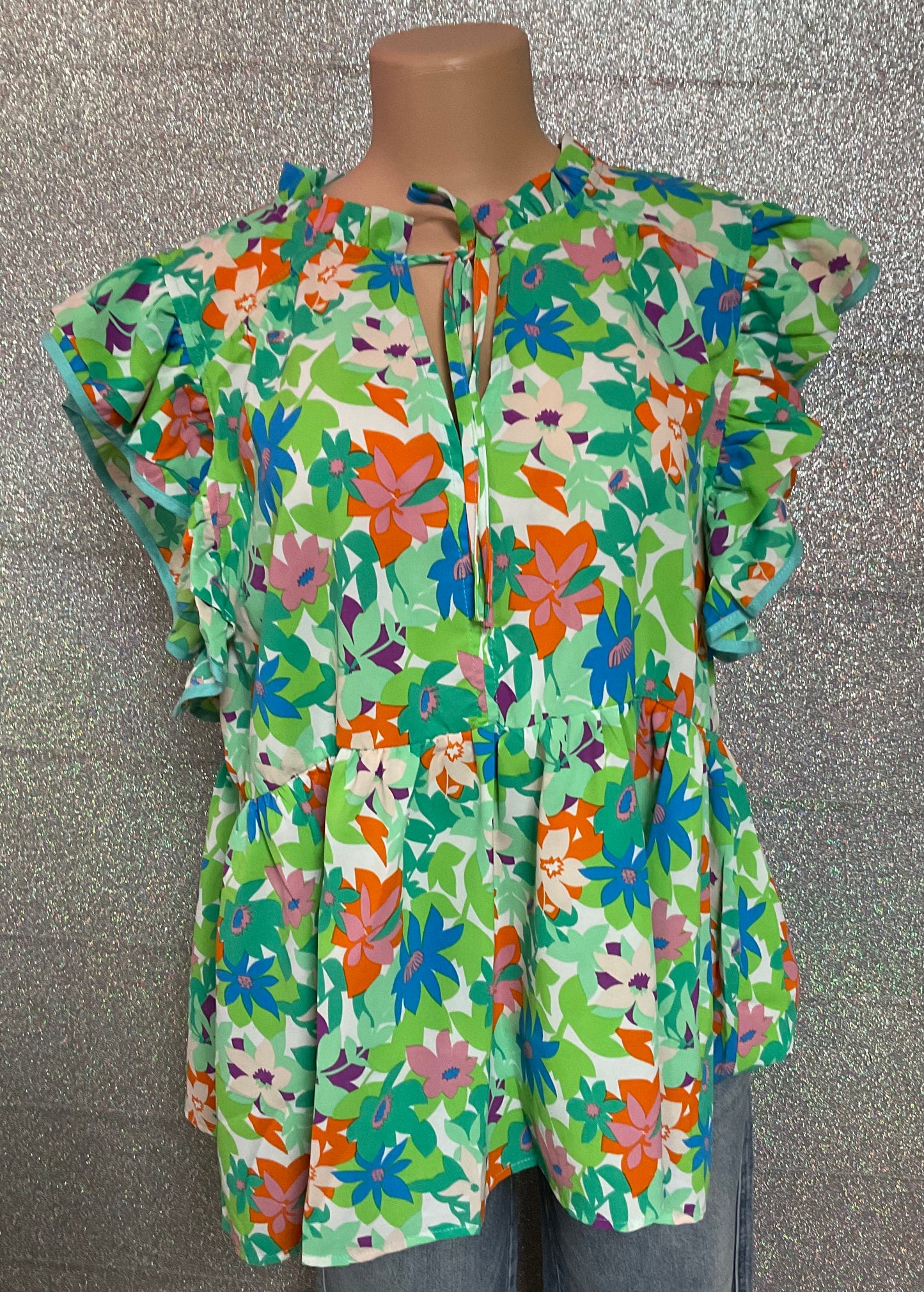 Umgee Floral Plus top