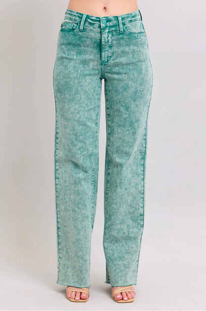 **Judy Blue Sea Green Dad jeans