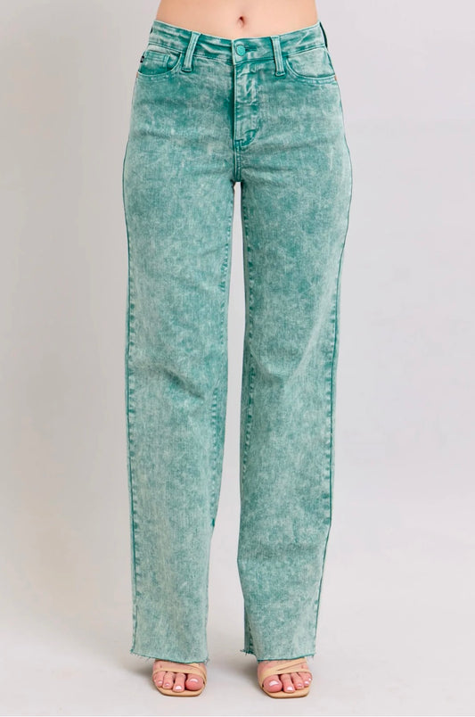 **Judy Blue Sea Green Dad jeans