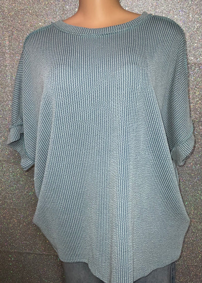 Lovely Melody Ribbed Plus Top