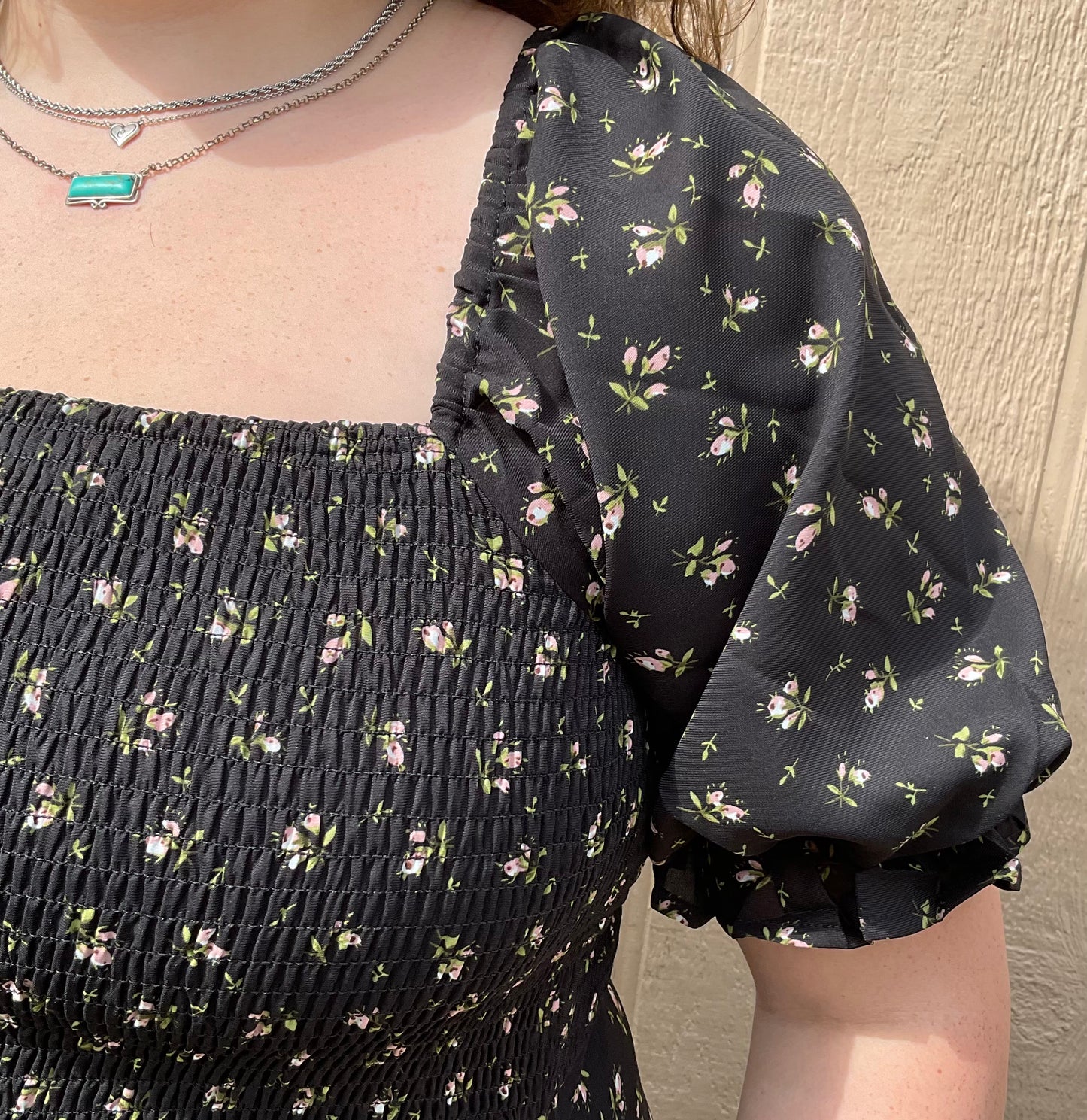 Wishlist Puff Sleeve Midi Dress