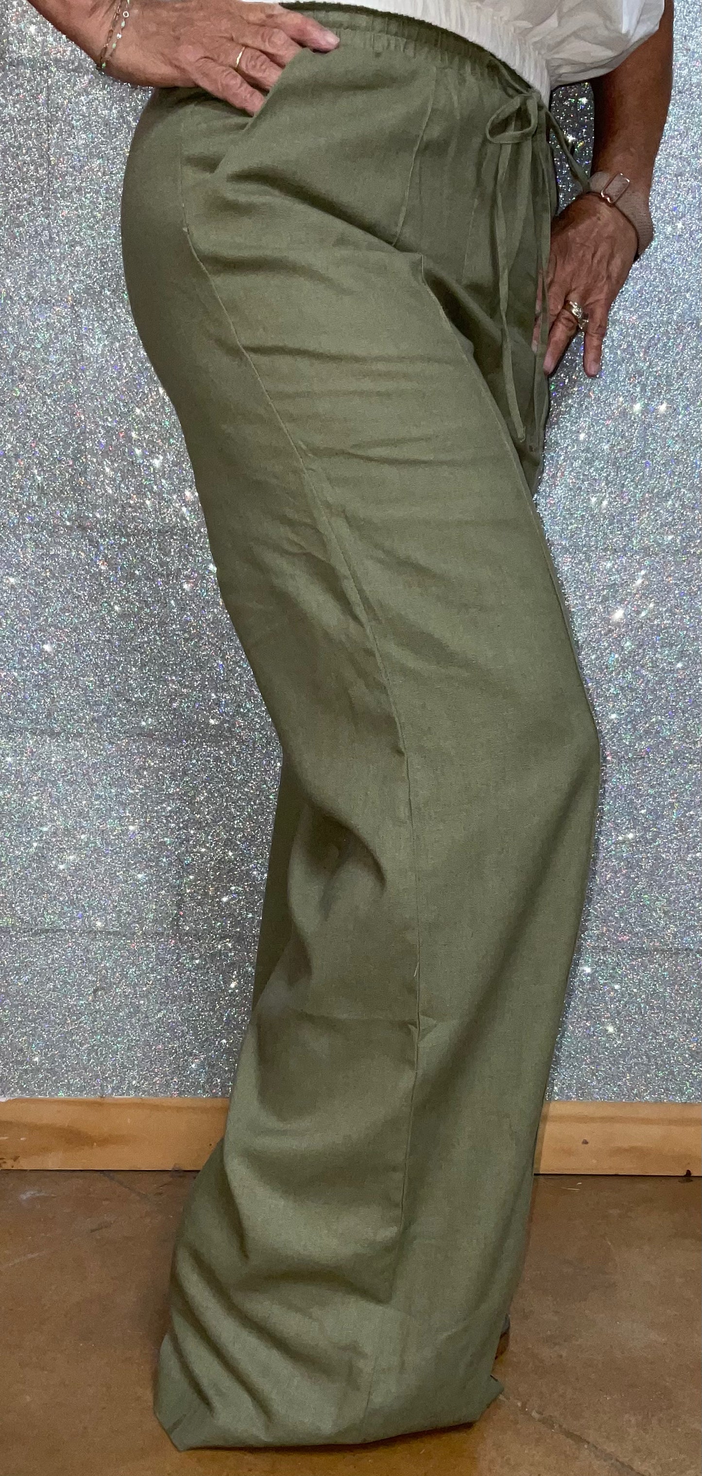 Cotton Bleu linen pants