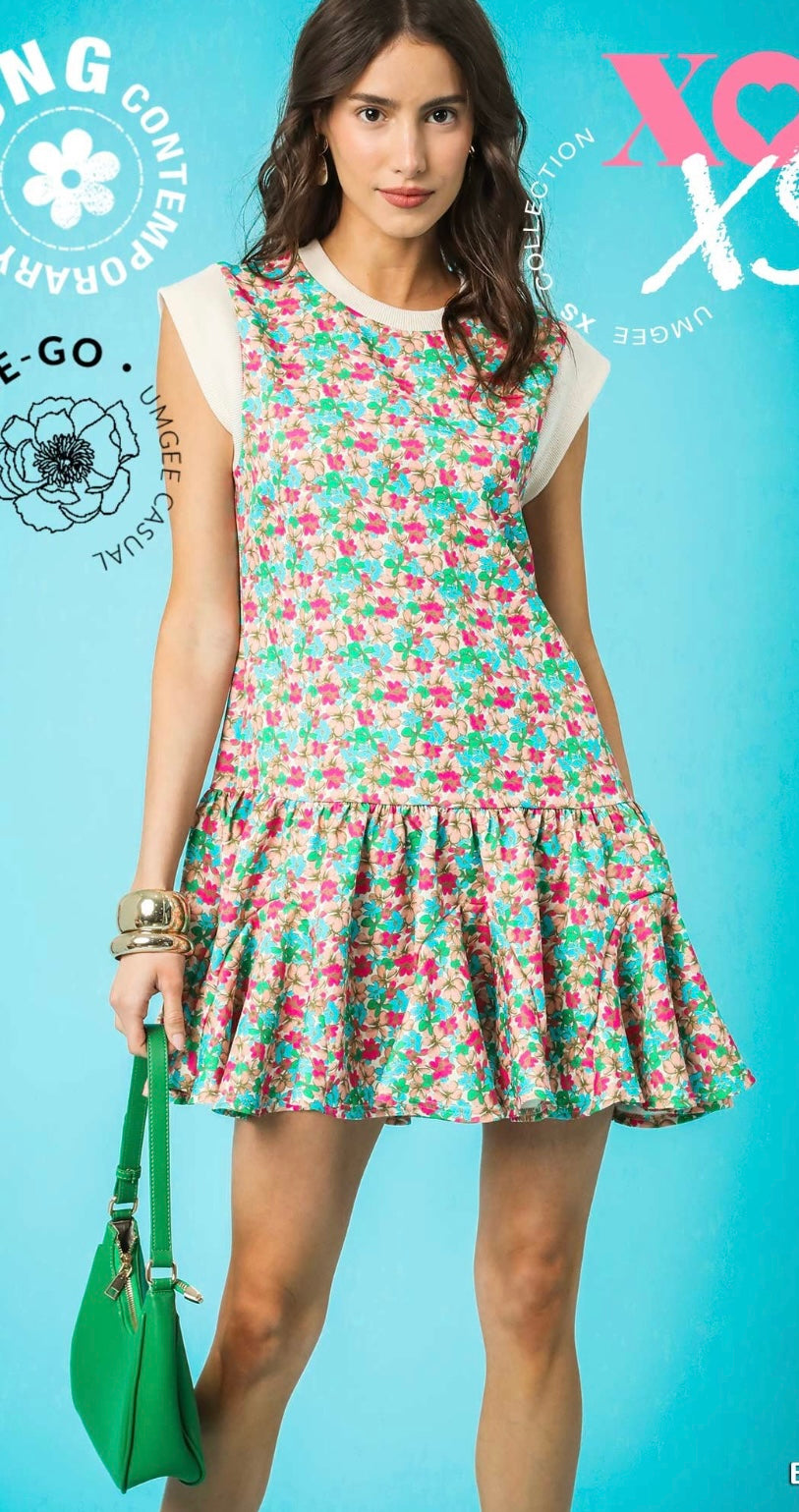 Umgee Floral Mini Dress