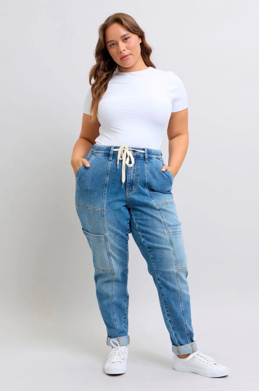 **Judy Blue denim Joggers - Plus Size
