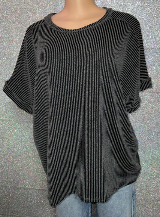 Lovely Melody Ribbed Plus Top