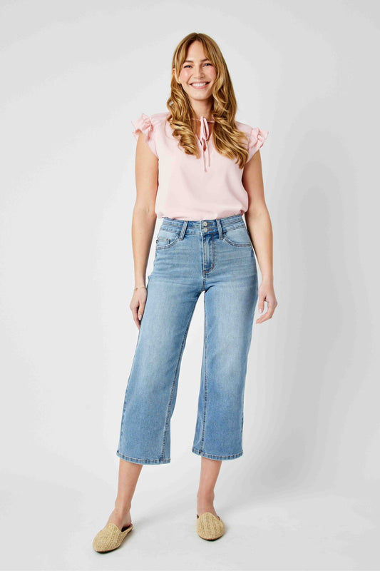 **Judy Blue Wide Crop Plus Size