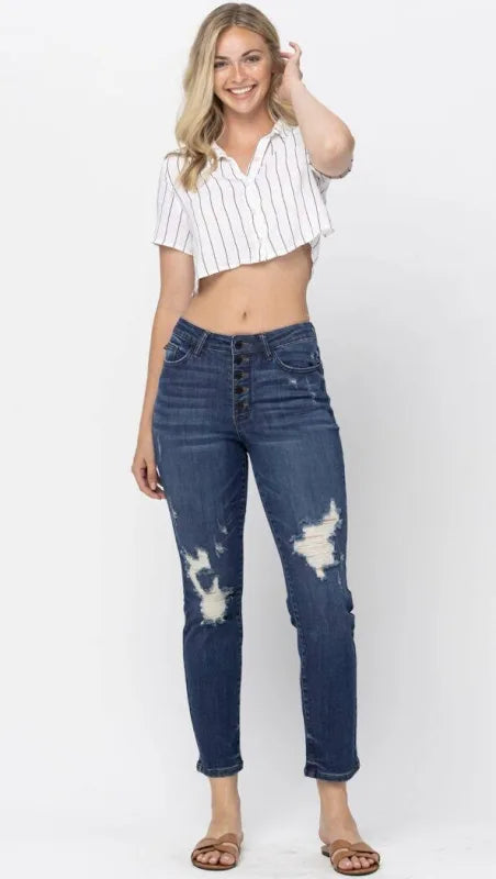 **Judy Blue plus size Boyfriend fit