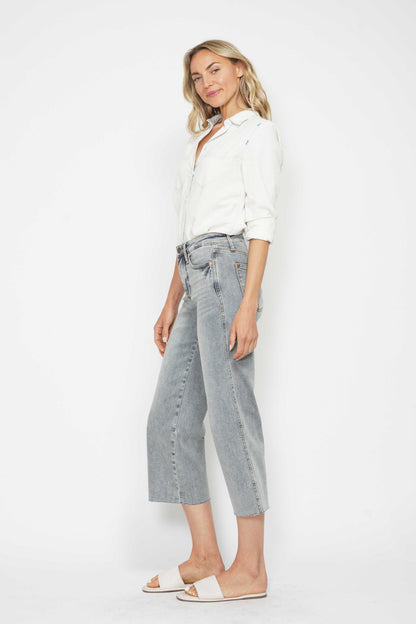 **Mid-Rise Wide Crop Judy Blue Jeans Plus Size