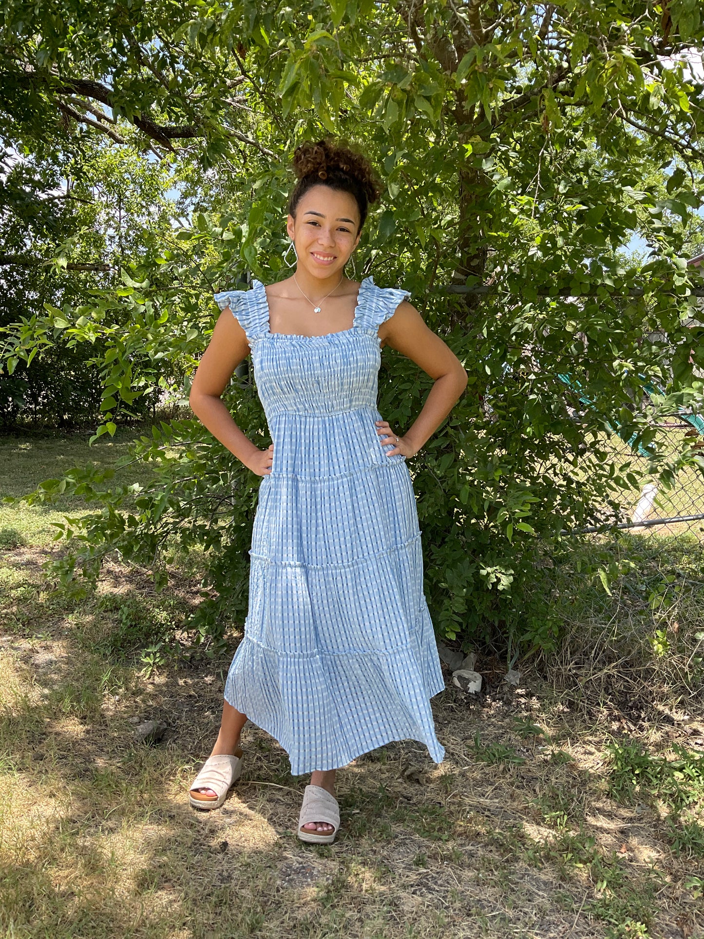 Umgee Blue gingham dress