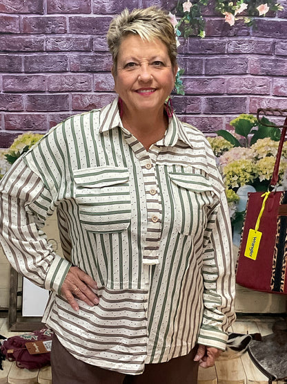 Umgee Stripped Collared shirt