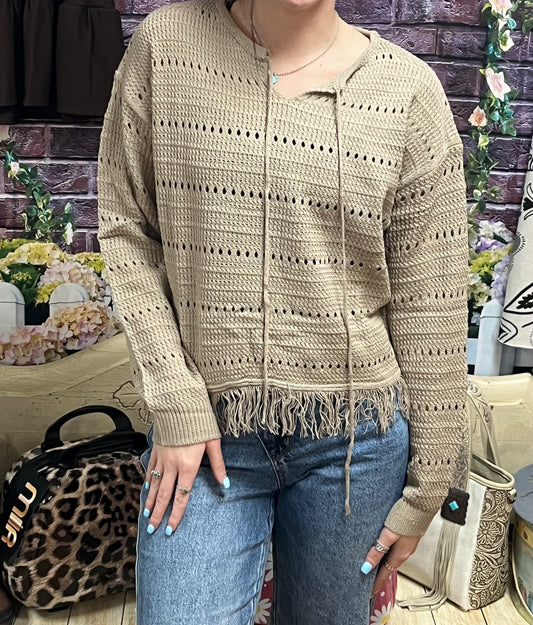 David & Dani Crochet Long Sleeve