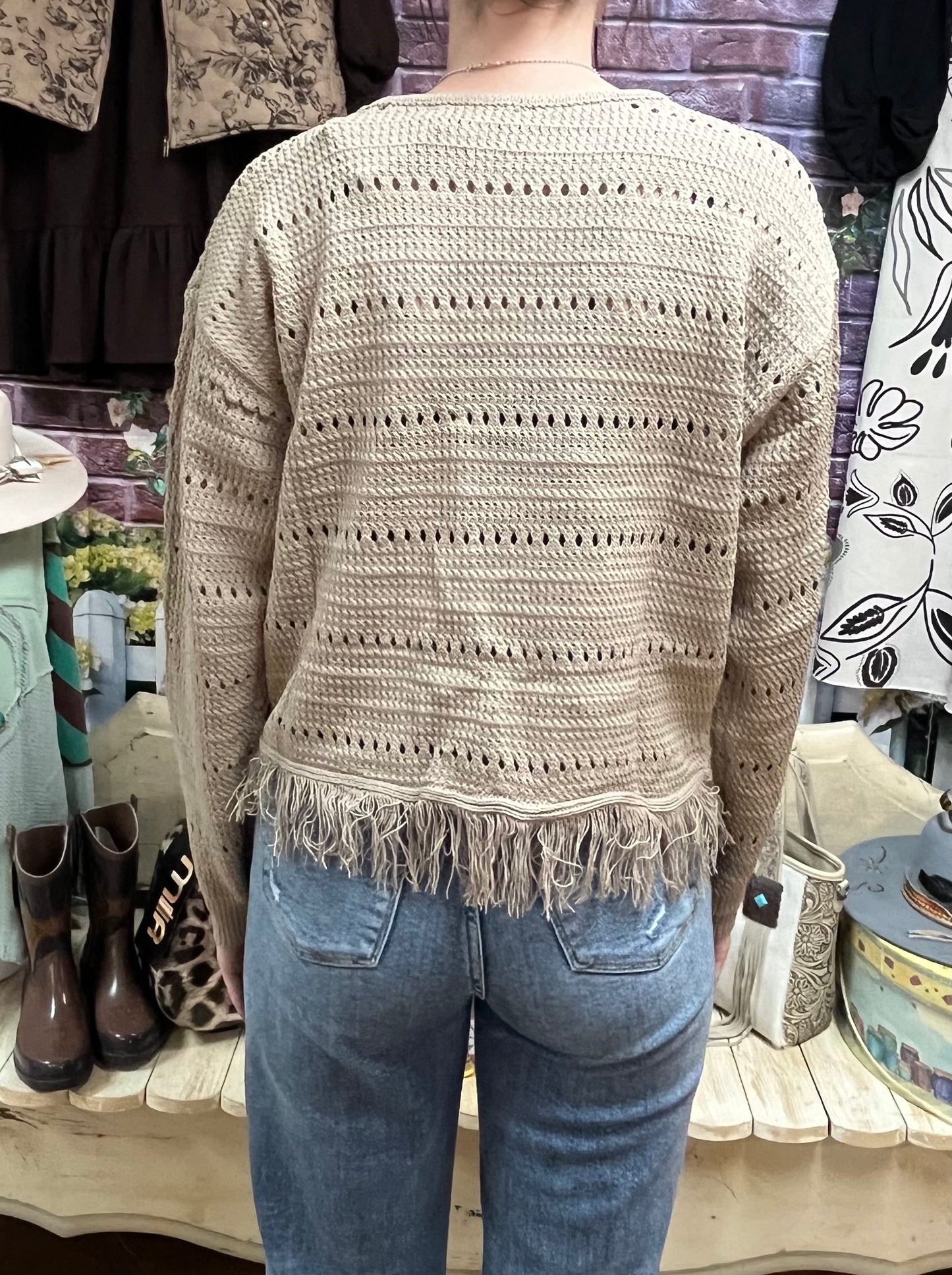 David & Dani Crochet Long Sleeve