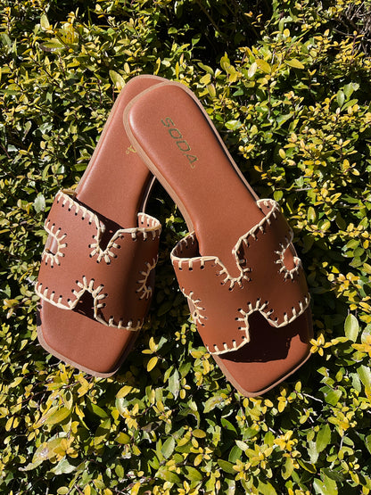 Soda brand flat decorative sandals