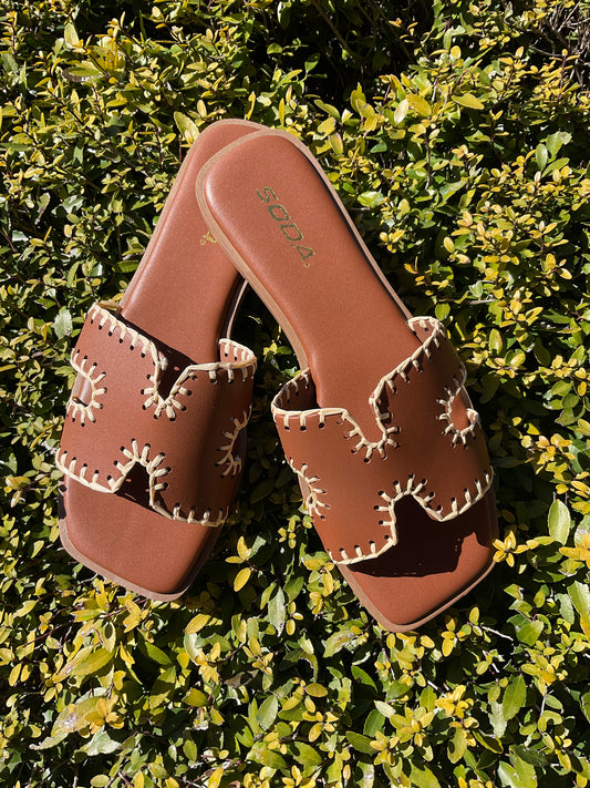 Soda brand flat decorative sandals