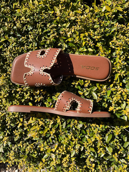 Soda brand flat decorative sandals