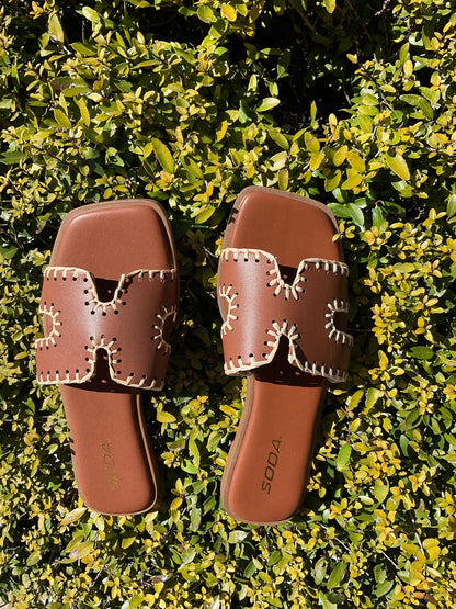 Soda brand flat decorative sandals