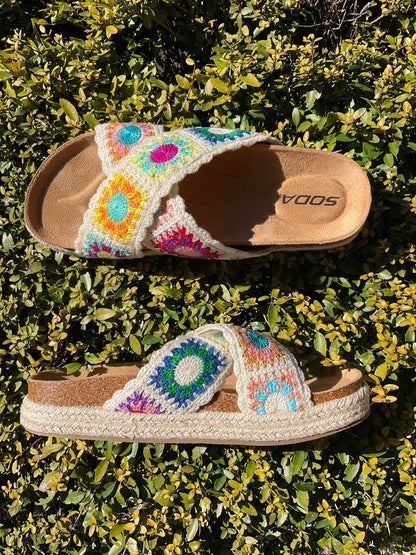 Soda brand Multi colored sandal