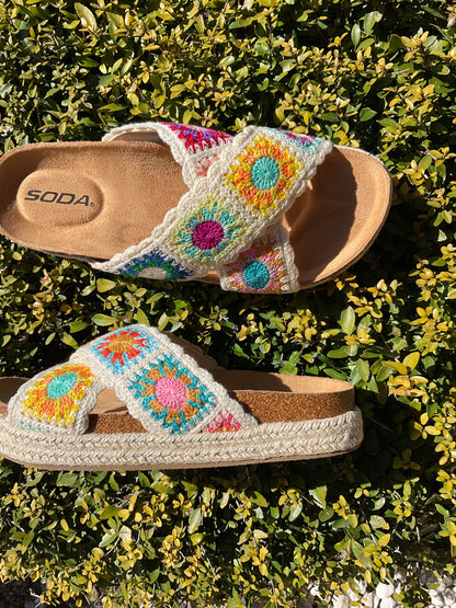 Soda brand Multi colored sandal