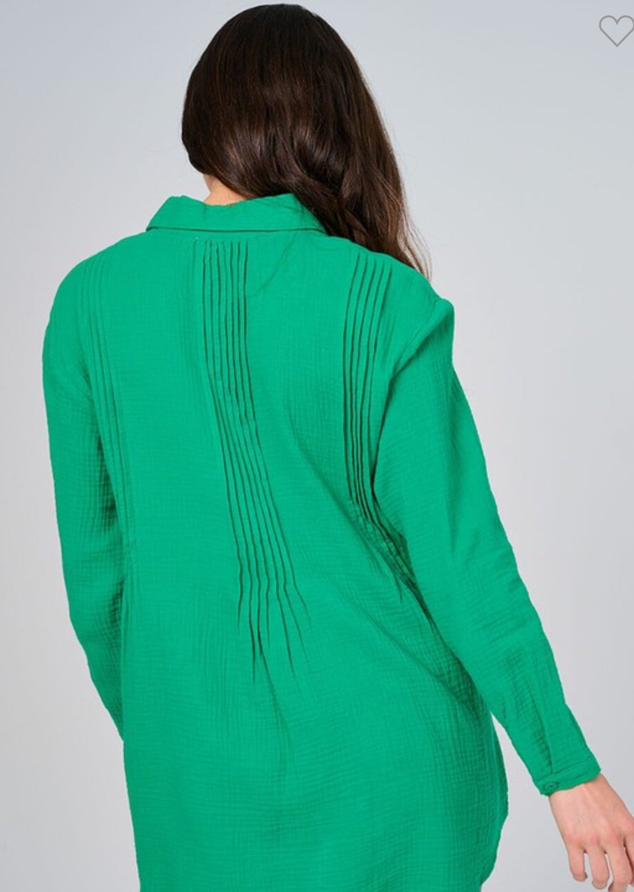 Blue Velvet Crinkle Cotton Blouse