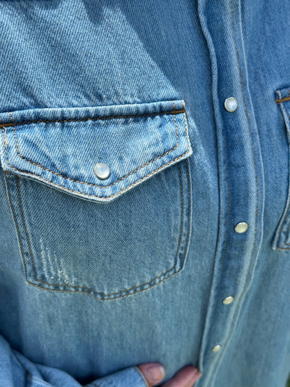 Risen long sleeve button down top