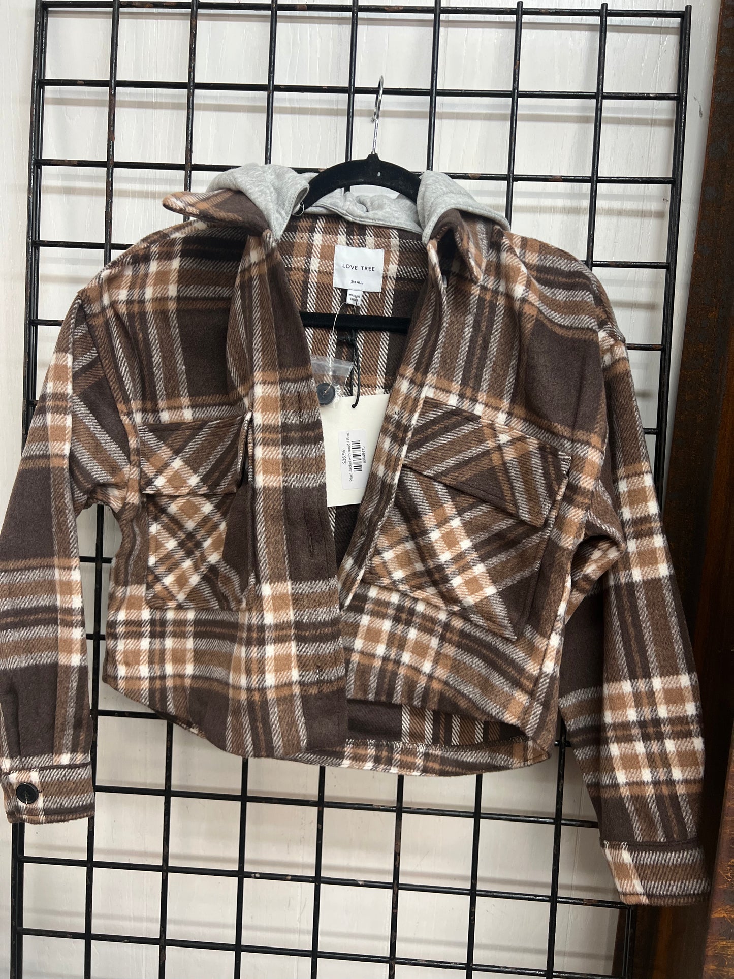 Plaid Jacket with hood