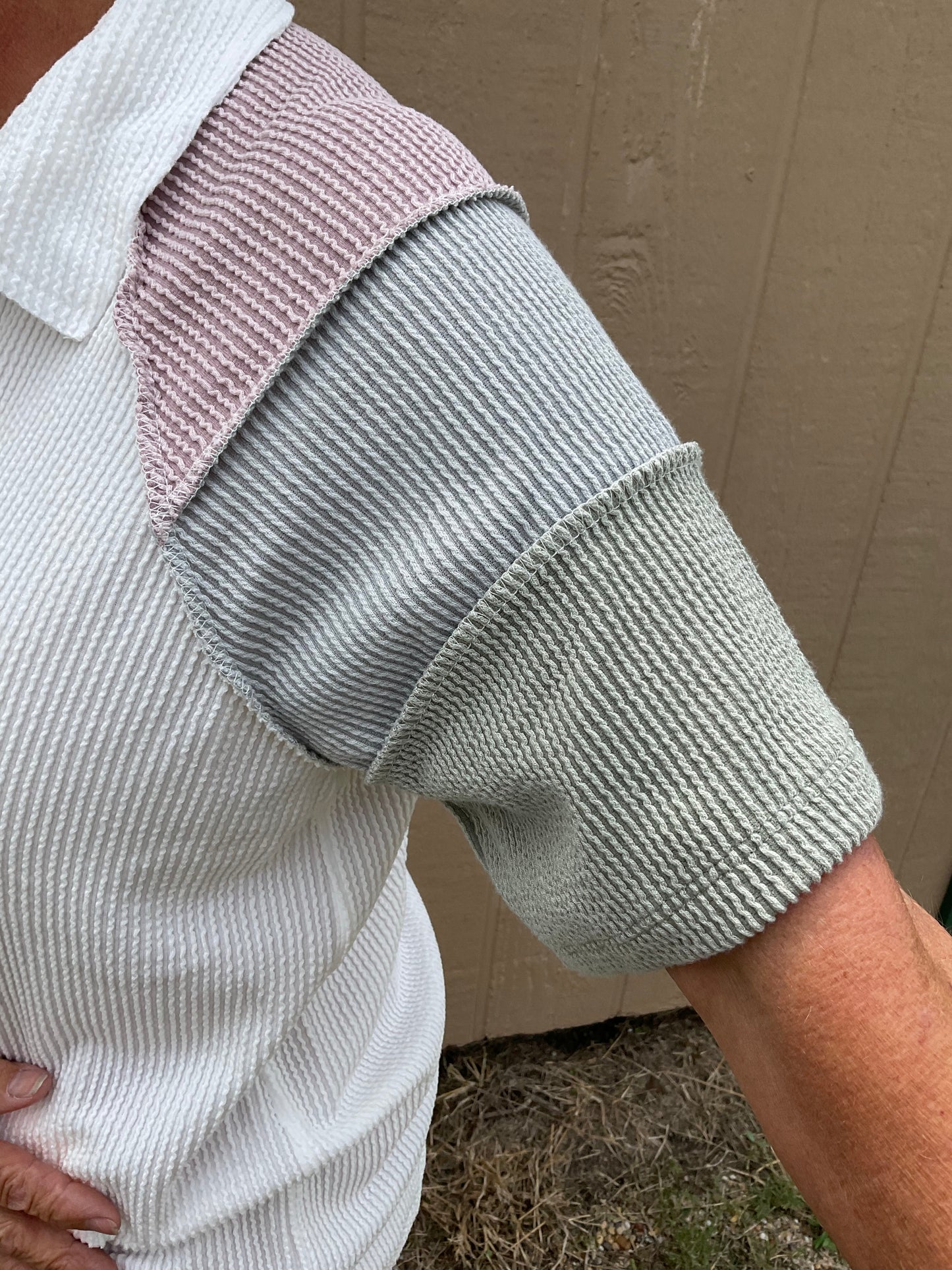 Urban Ribbed Color Block Top