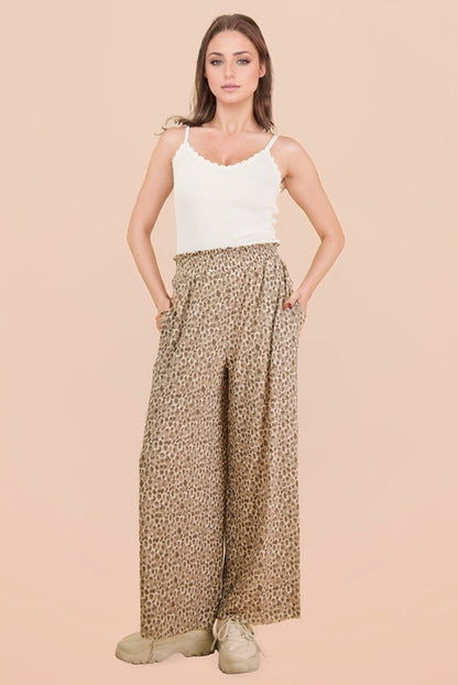 Very j wide leg LEOPARD pants