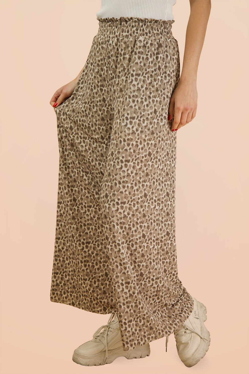 Very j wide leg LEOPARD pants