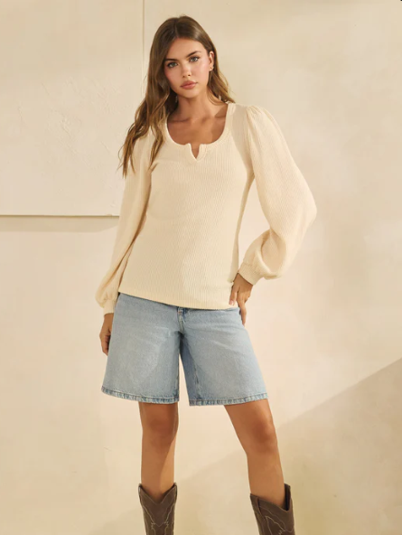 Rhea & Thea Brushed Ribbed Top
